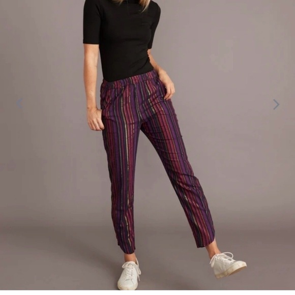 Marine Layer Alison Tencel Multicolor Striped Joggers - Picture 4 of 11